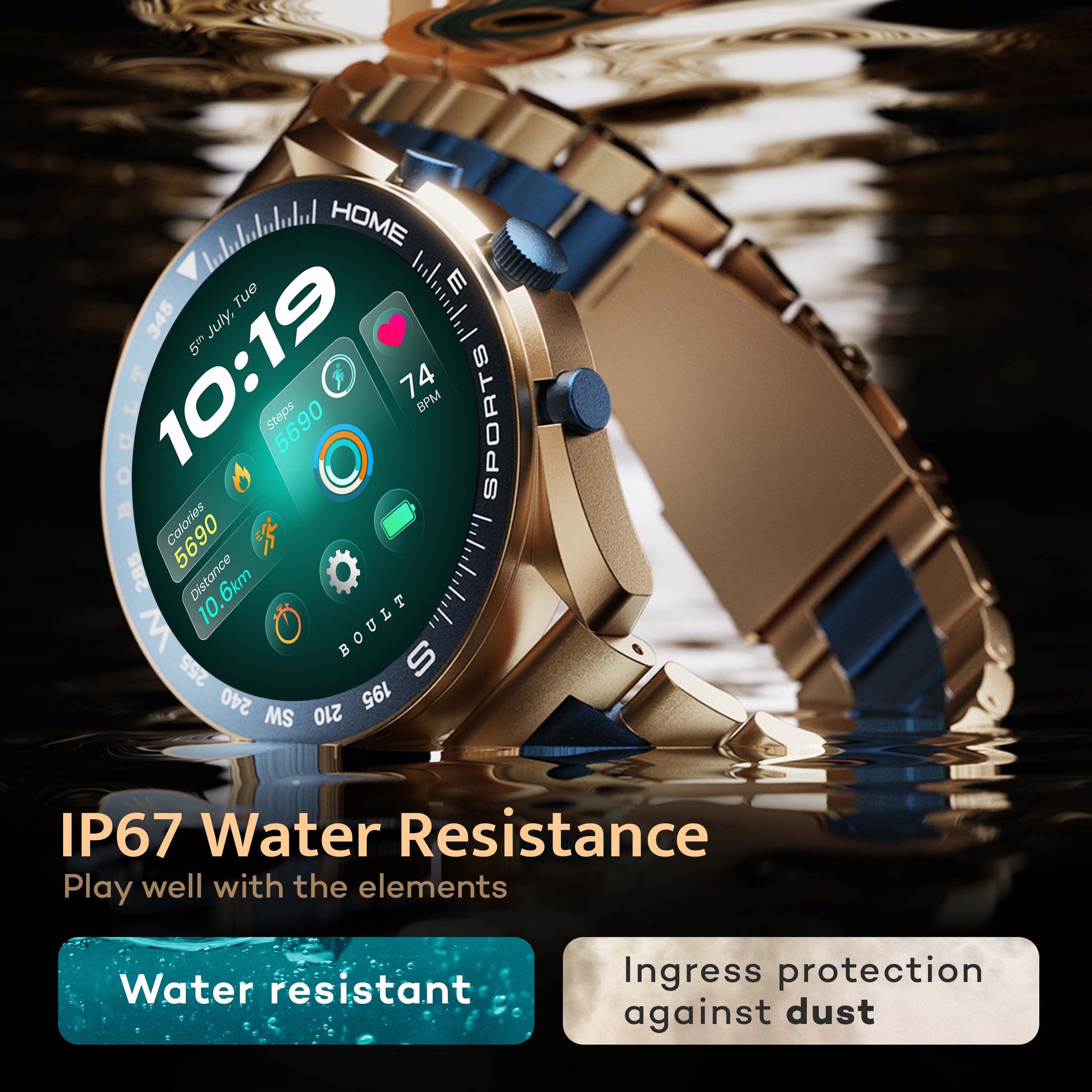 Boult Mirage Smartwatch with 500 Nits high Brightness