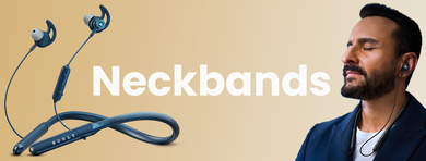 Boult Bluetooth neckband earphones worn by a well-known Bollywood actor, showcasing best neckband earphones with stylish in-ear design.